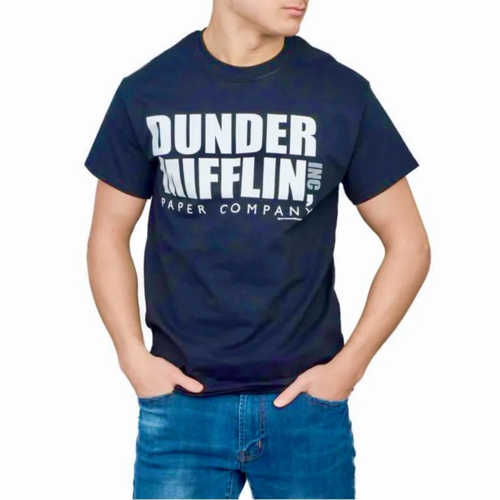 The Office TV Show Dunder Mifflin Graphic Crewneck Short Sleeve Unisex T-Shirt